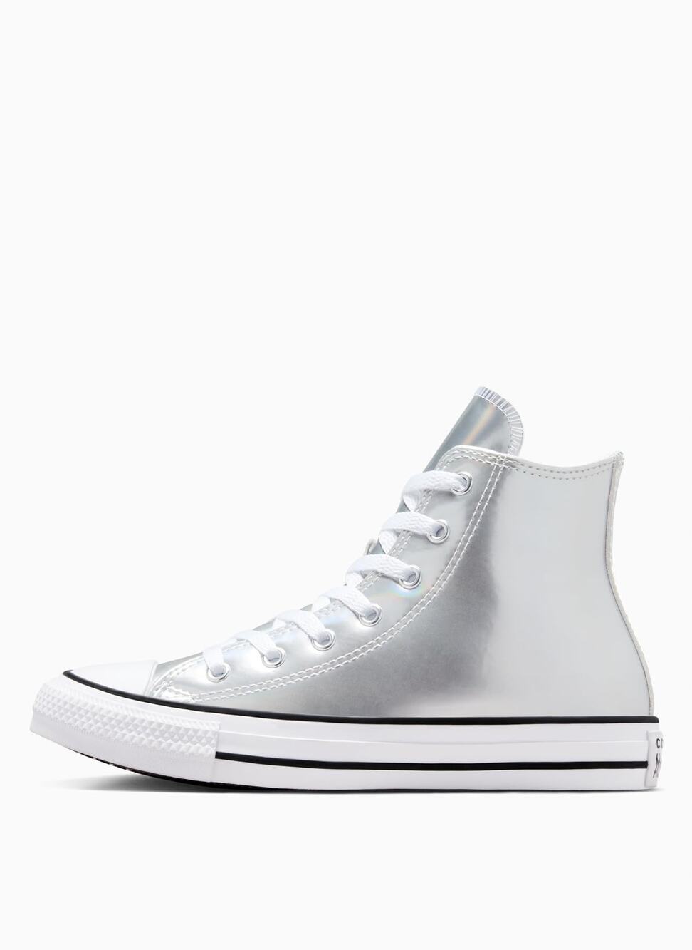 NWT Converse Boy's Chuck Taylor All Star Metallic Sneaker Silver, Big Kid 5 US